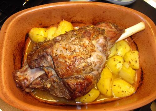 agnello al forno con patate